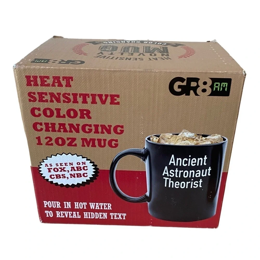 GR8AM Ancient Astronaut Theorists say Yes Heat Sensitive Color Changing 12oz mug